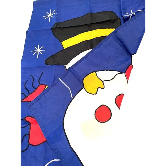 Christmas Holiday Winter Frosty Snowman Flag House Garden Yard Wall Art Banner - Picture 4 of 5